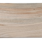 Wooden cutting board with a visible brand logo on a white background