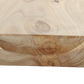 Wooden block with a smooth surface on a white background