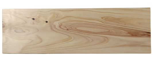 Wooden board with natural grain and texture on a white background