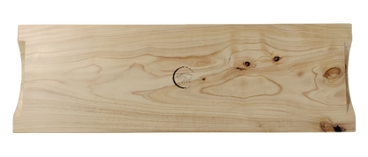 Plain wooden board with a visible grain pattern on a white background
